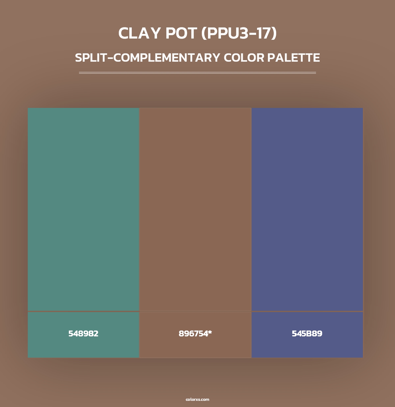 Clay Pot (PPU3-17) - Split-Complementary Color Palette