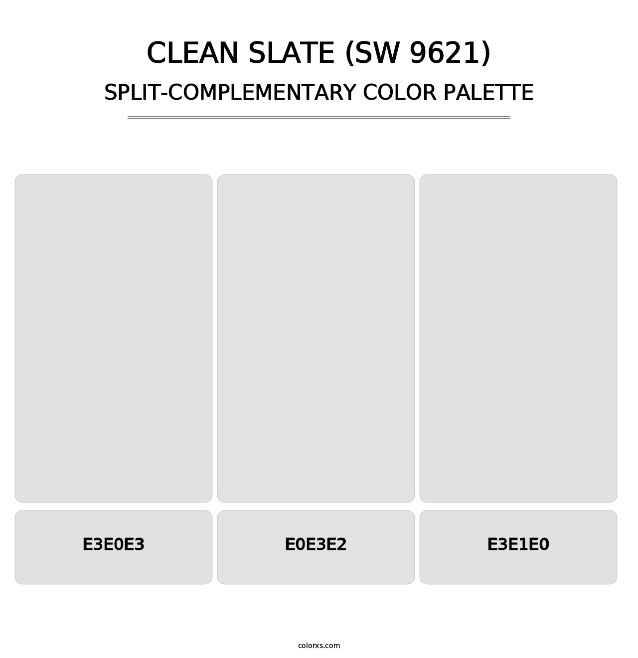 Clean Slate (SW 9621) - Split-Complementary Color Palette