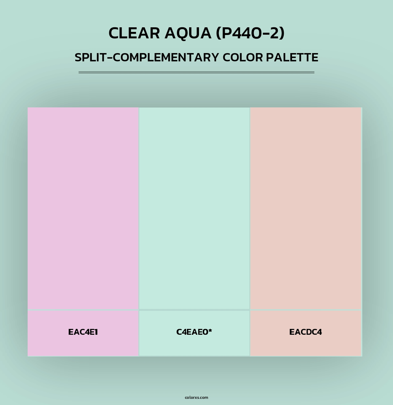 Clear Aqua (P440-2) - Split-Complementary Color Palette