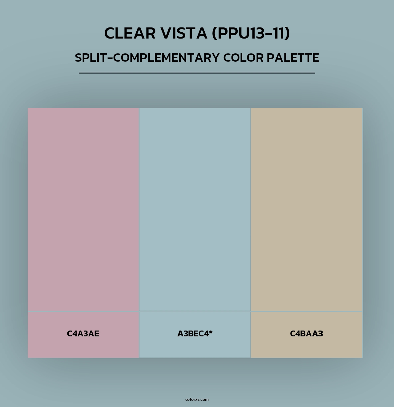 Clear Vista (PPU13-11) - Split-Complementary Color Palette