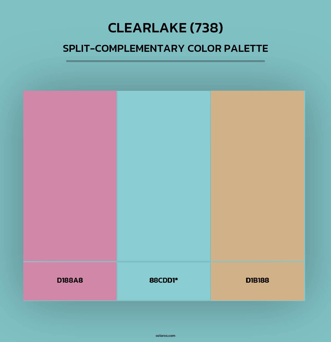 Clearlake (738) - Split-Complementary Color Palette