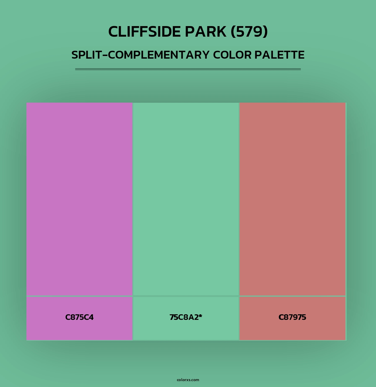 Cliffside Park (579) - Split-Complementary Color Palette