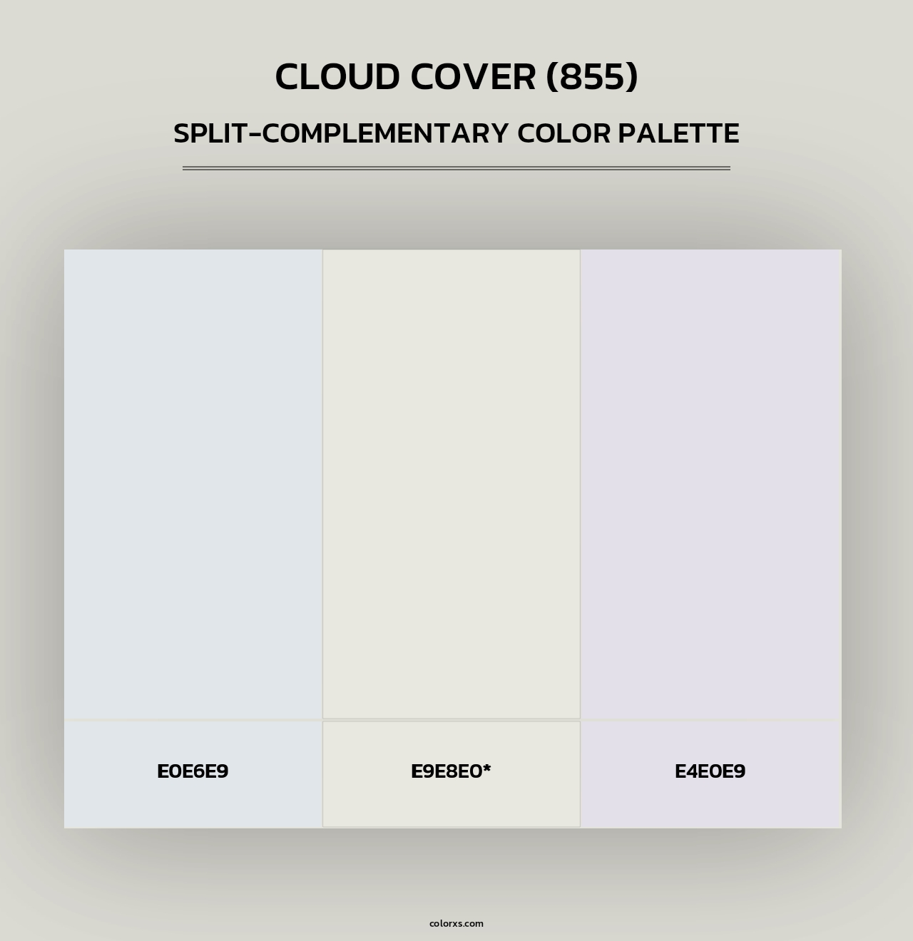 Cloud Cover (855) - Split-Complementary Color Palette