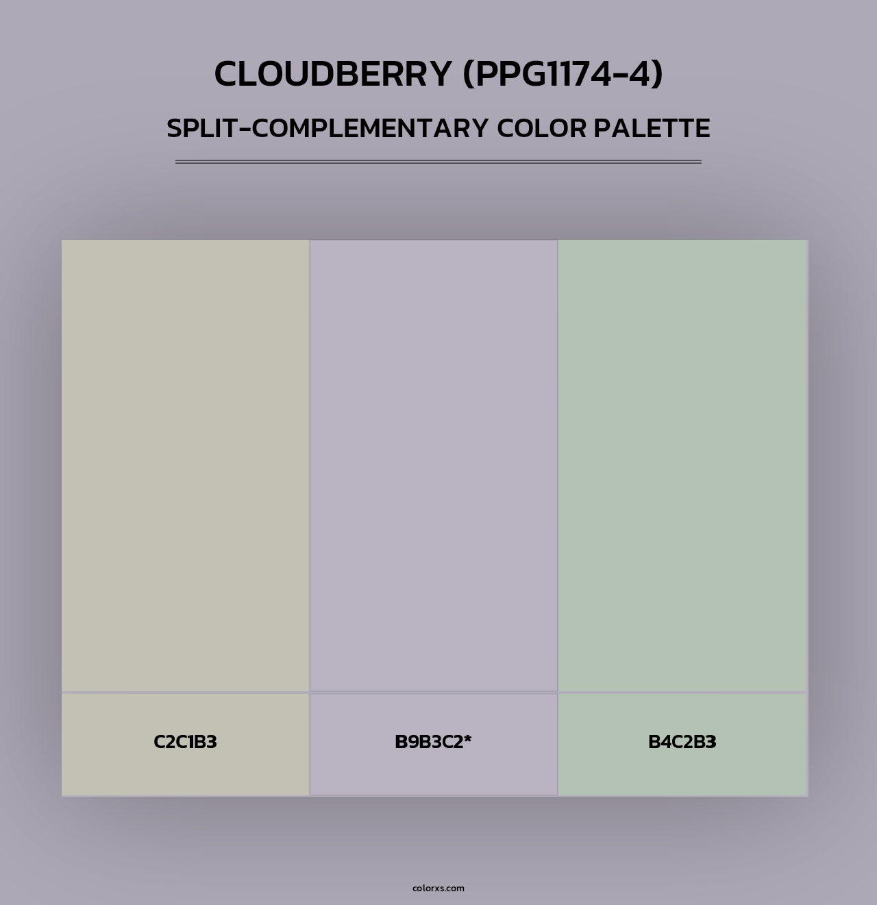 Cloudberry (PPG1174-4) - Split-Complementary Color Palette