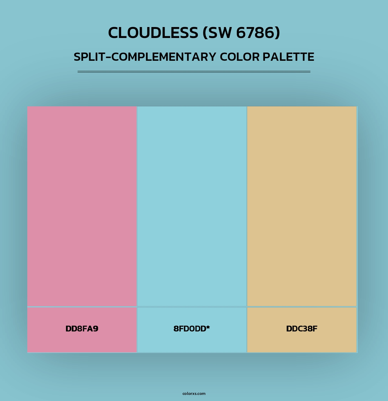 Cloudless (SW 6786) - Split-Complementary Color Palette