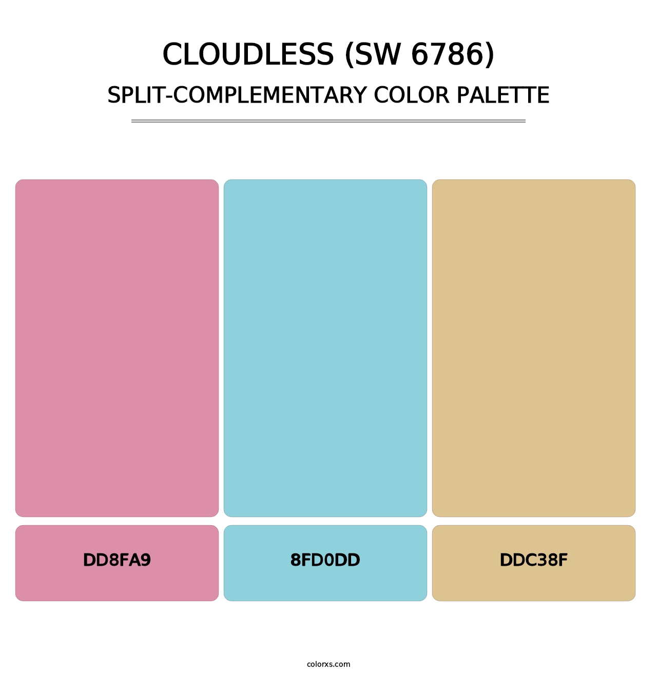 Cloudless (SW 6786) - Split-Complementary Color Palette