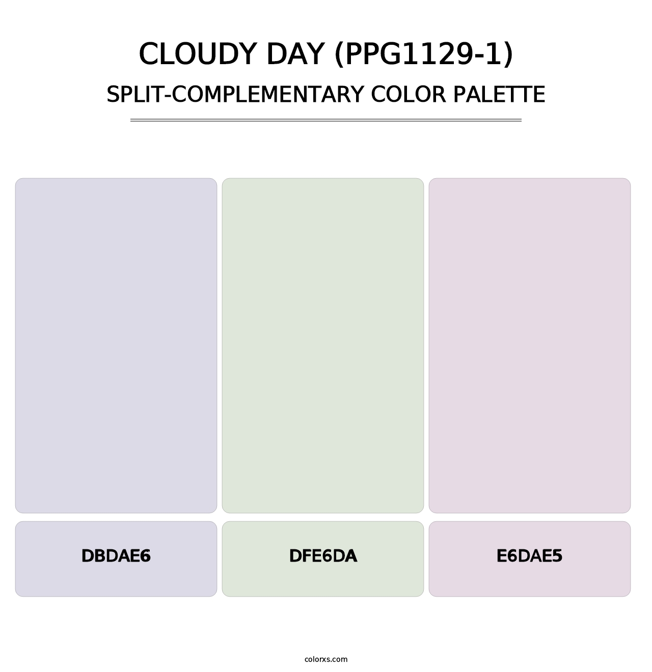 Cloudy Day (PPG1129-1) - Split-Complementary Color Palette