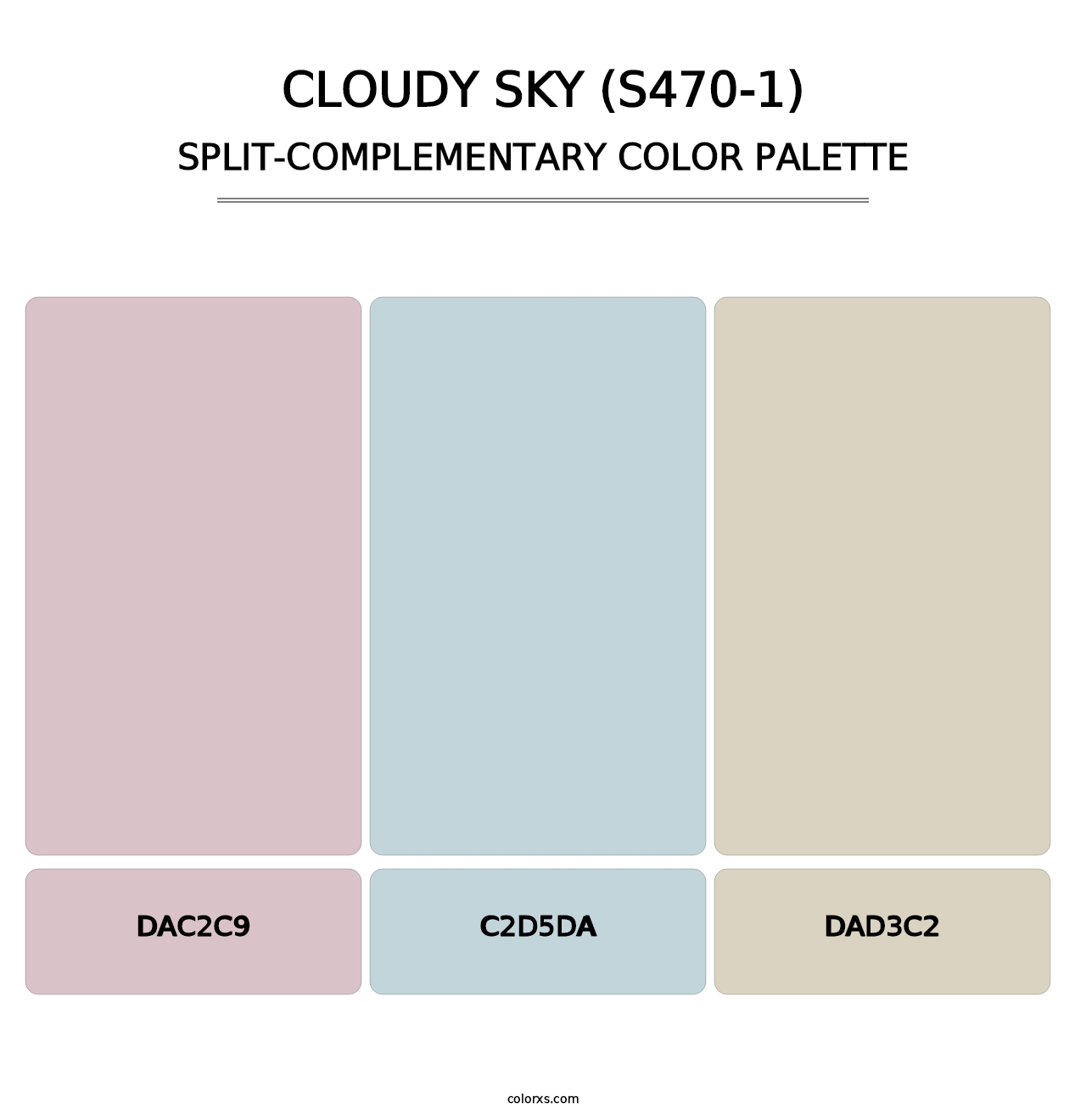 Cloudy Sky (S470-1) - Split-Complementary Color Palette