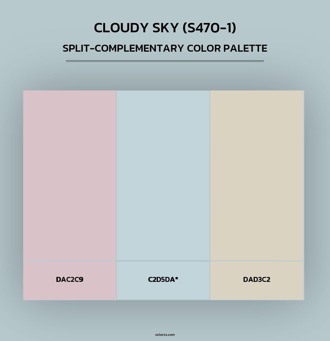 Cloudy Sky (S470-1) - Split-Complementary Color Palette