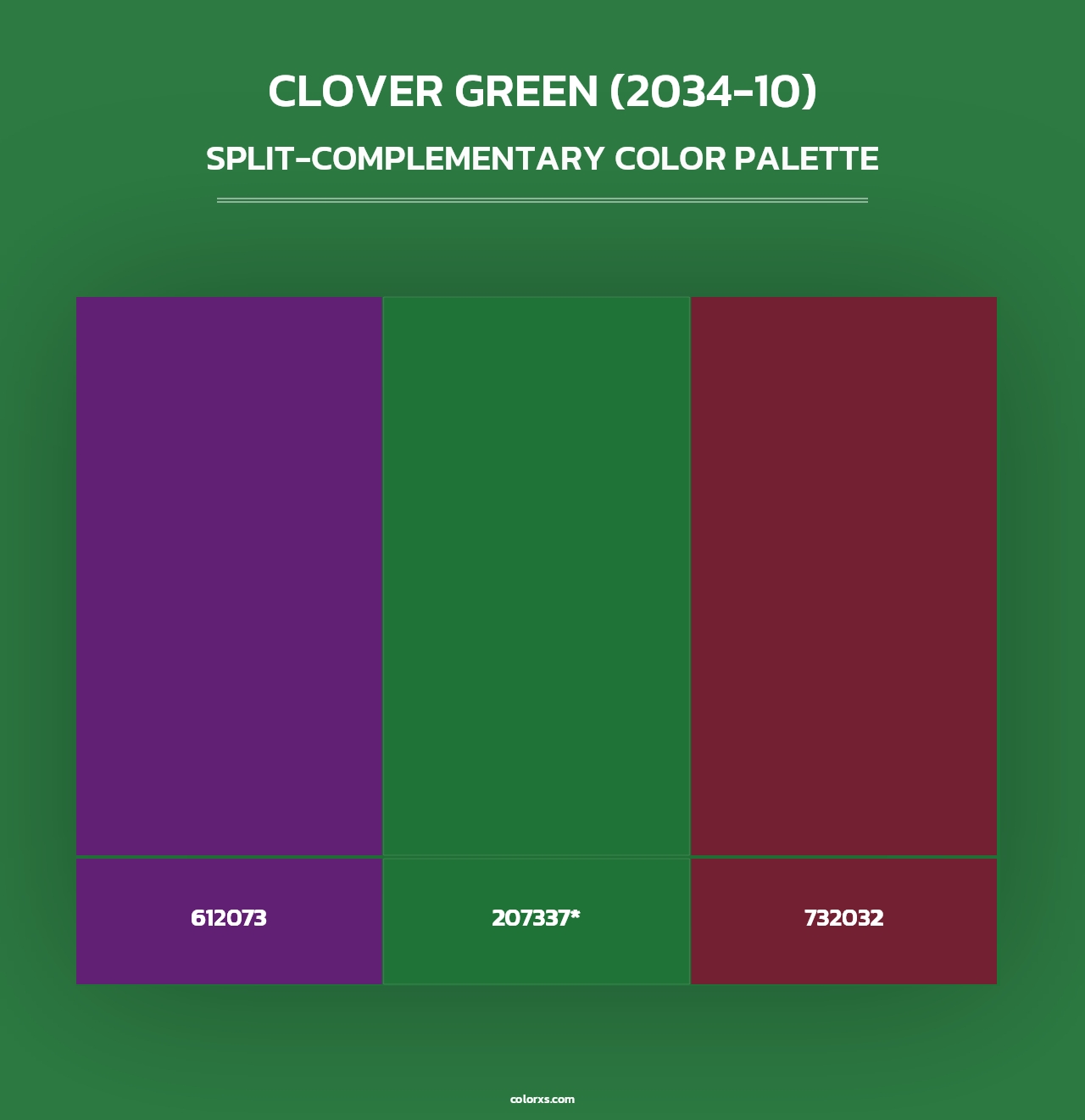 Clover Green (2034-10) - Split-Complementary Color Palette
