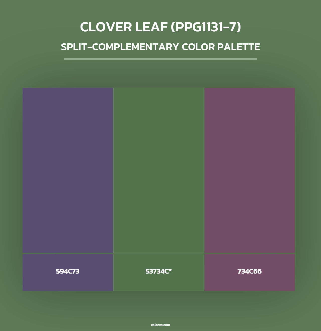 Clover Leaf (PPG1131-7) - Split-Complementary Color Palette