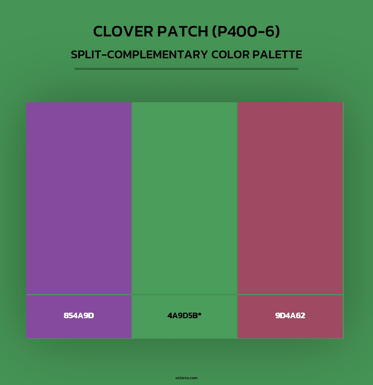 Clover Patch (P400-6) - Split-Complementary Color Palette