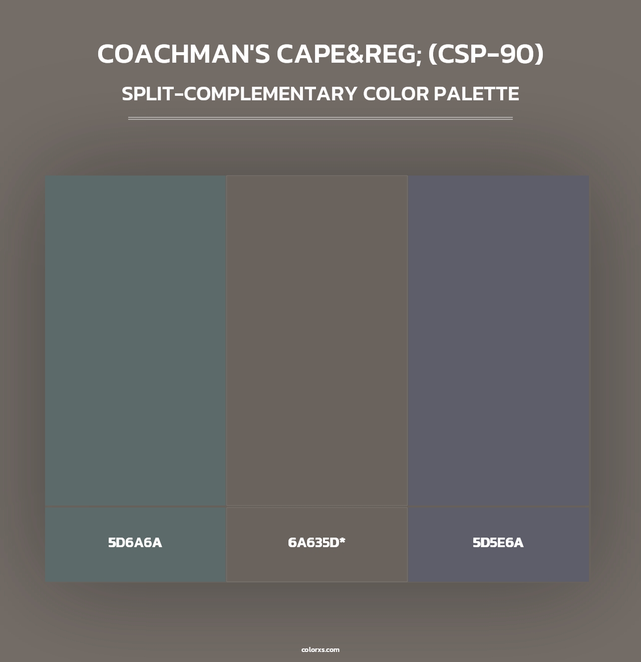 Coachman's Cape&reg; (CSP-90) - Split-Complementary Color Palette