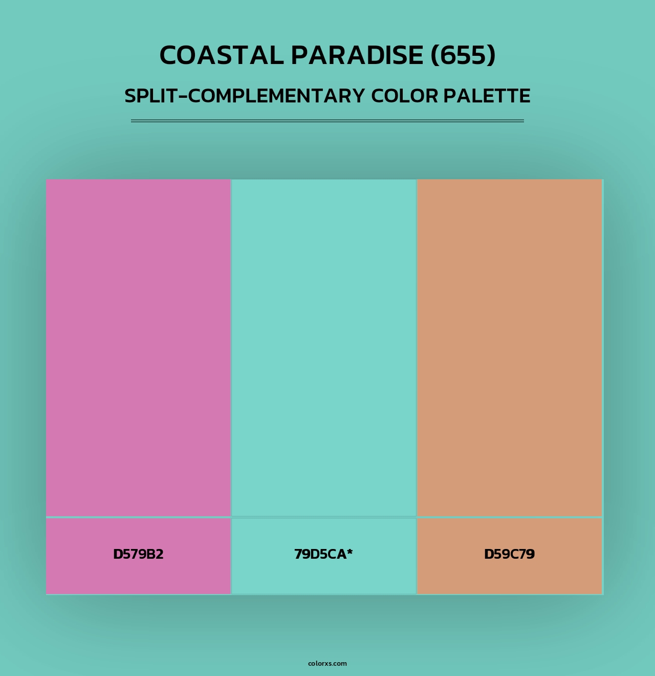 Coastal Paradise (655) - Split-Complementary Color Palette