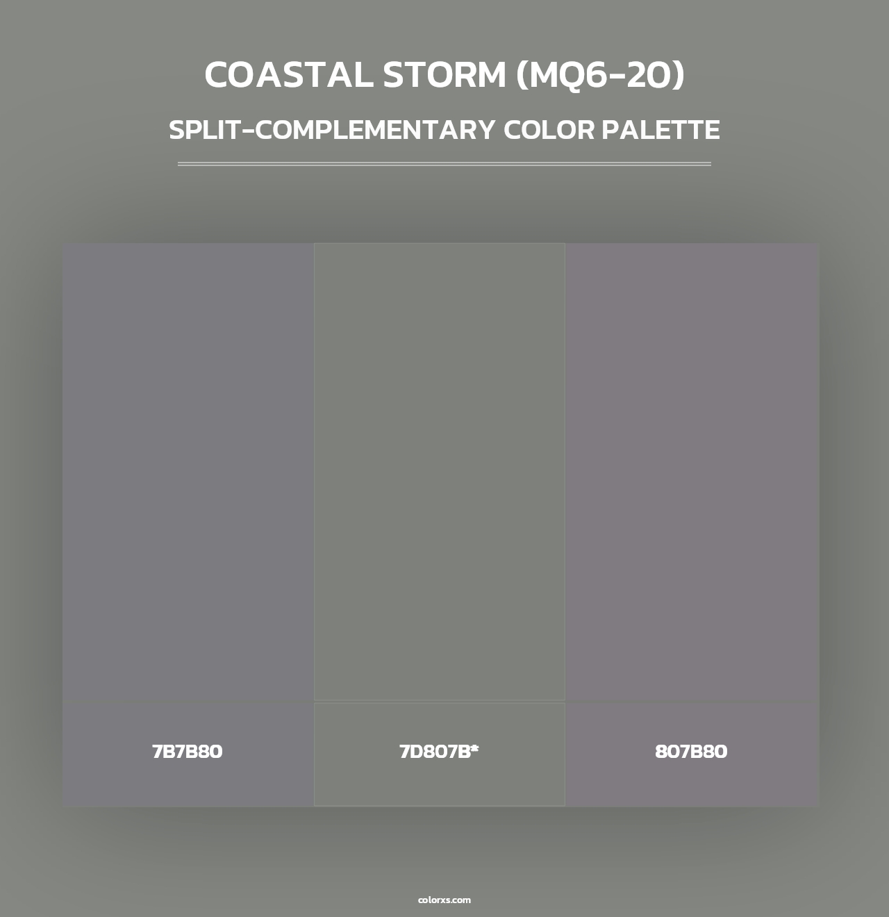 Coastal Storm (MQ6-20) - Split-Complementary Color Palette