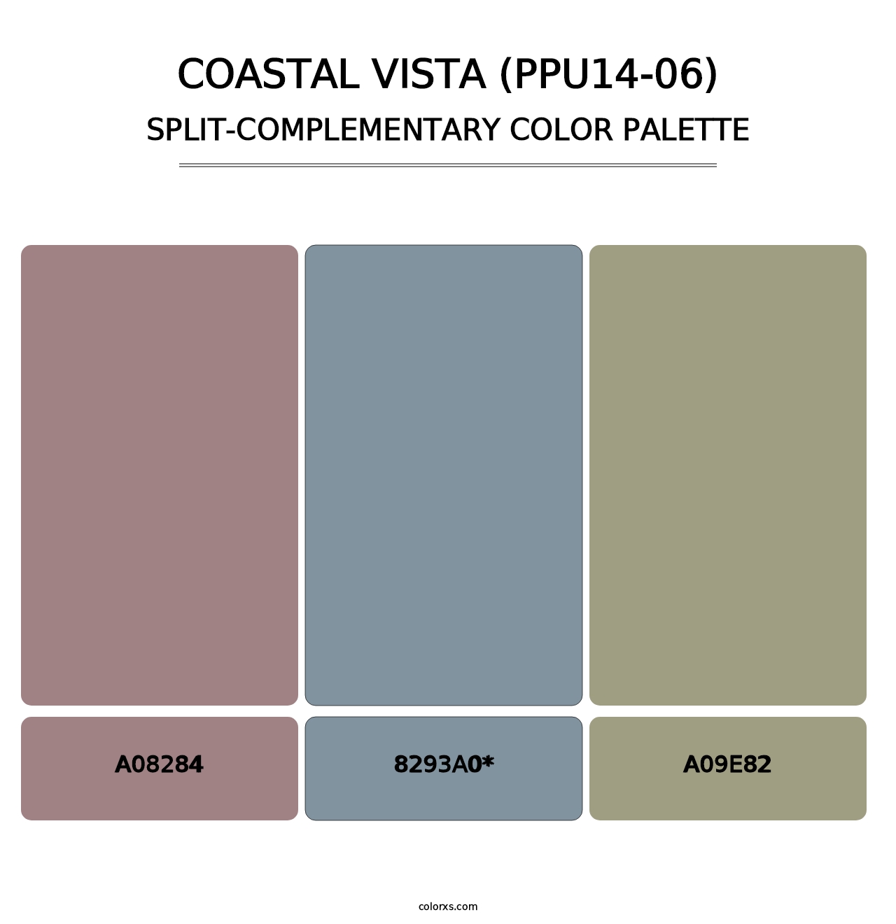 Coastal Vista (PPU14-06) - Split-Complementary Color Palette