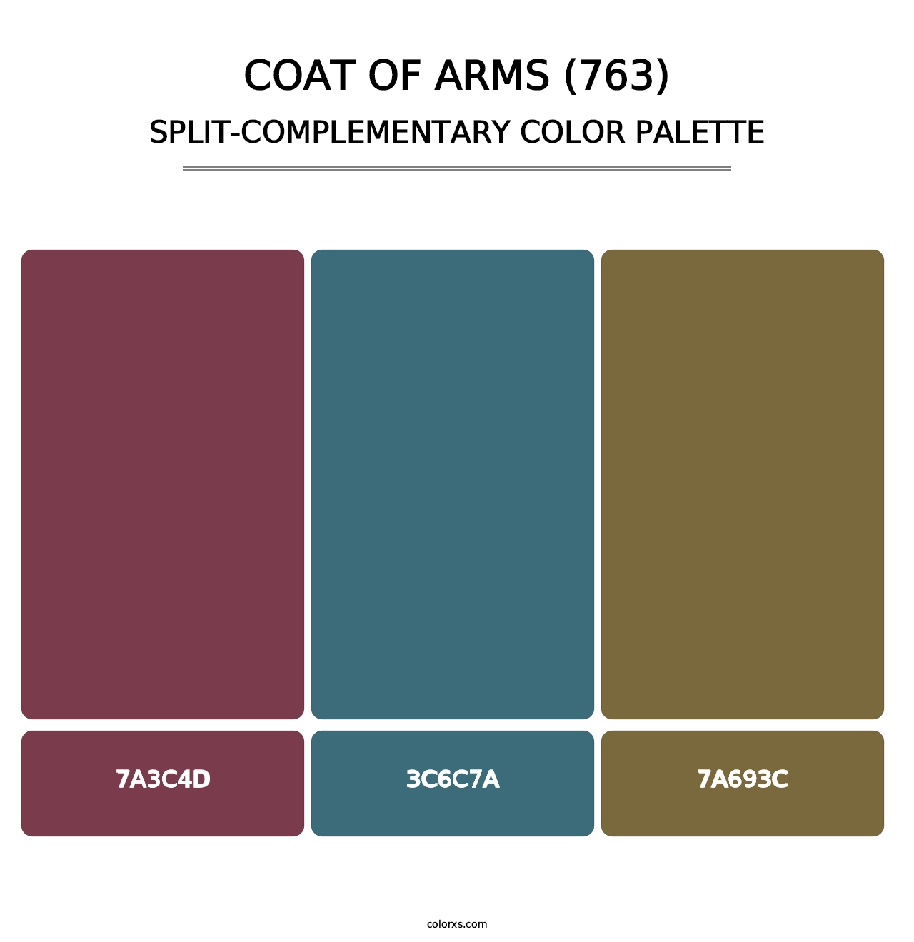 Coat of Arms (763) - Split-Complementary Color Palette