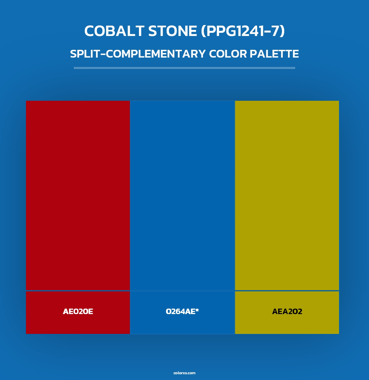 Cobalt Stone (PPG1241-7) - Split-Complementary Color Palette