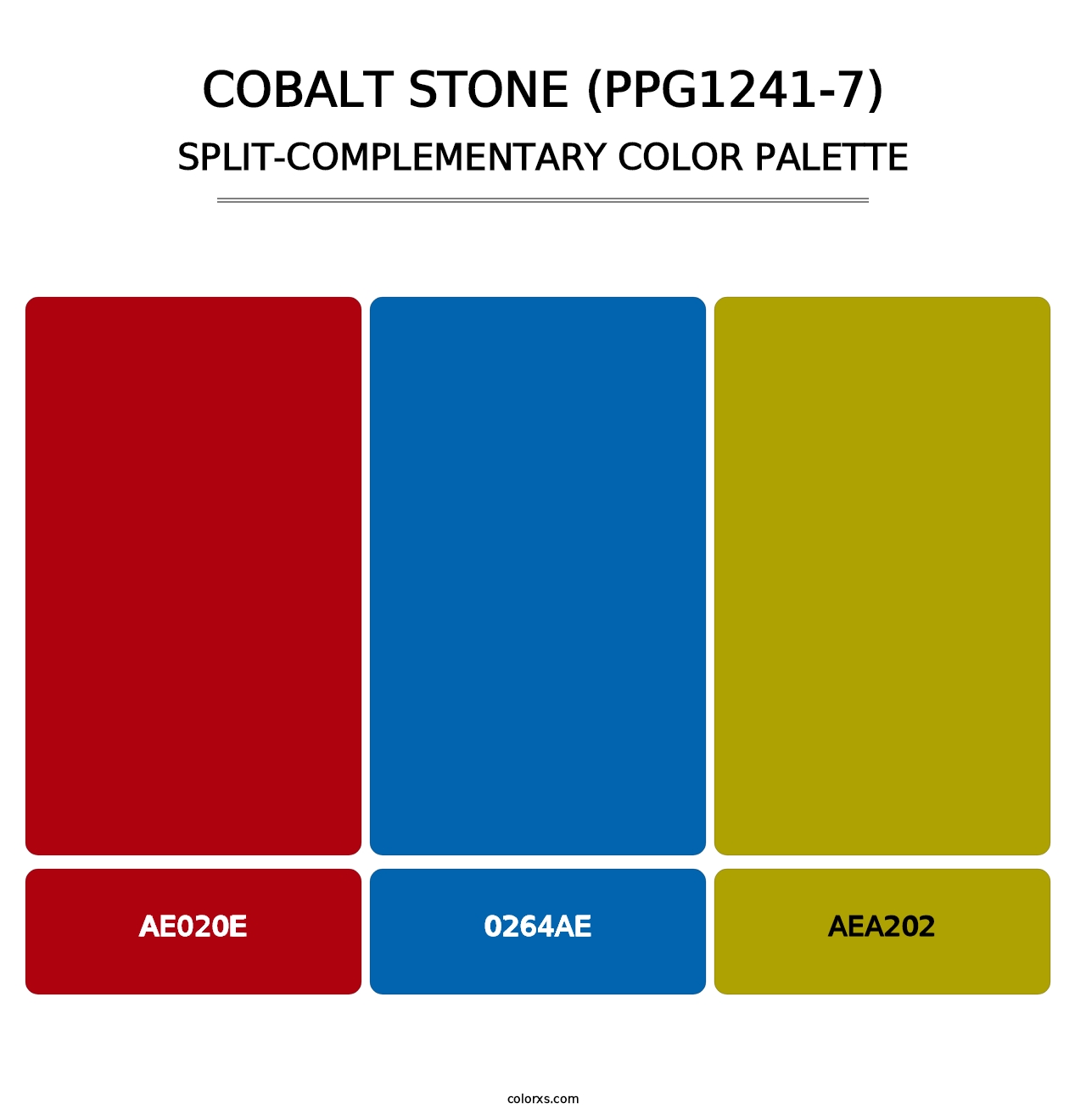 Cobalt Stone (PPG1241-7) - Split-Complementary Color Palette
