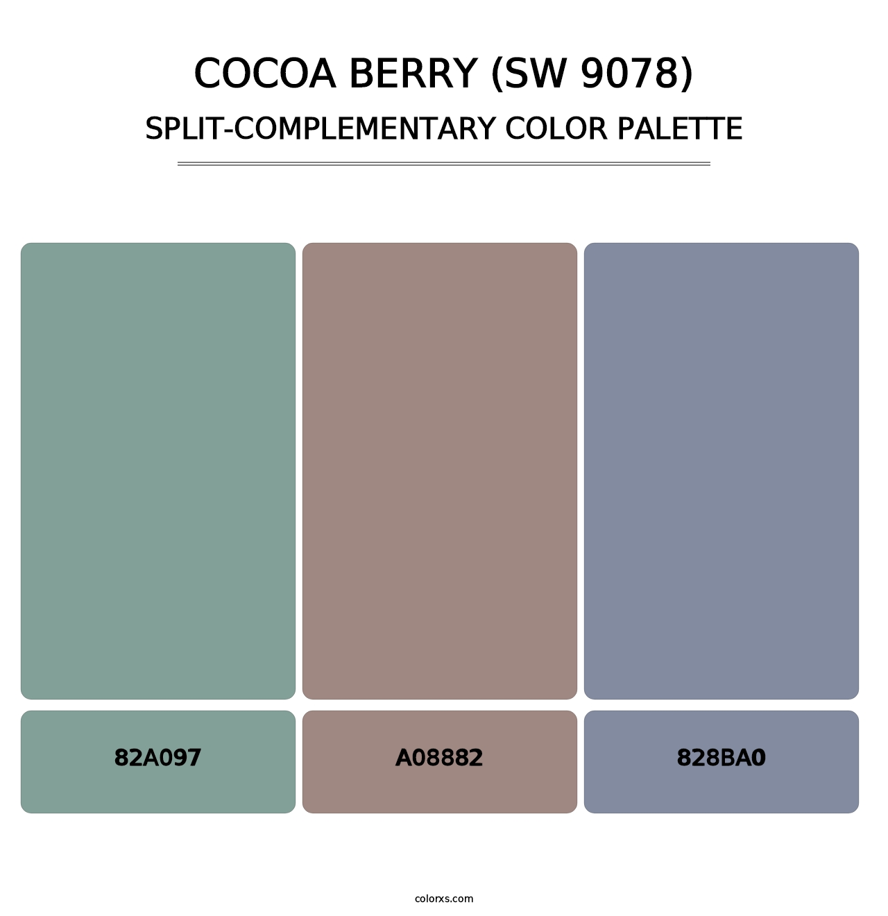 Cocoa Berry (SW 9078) - Split-Complementary Color Palette