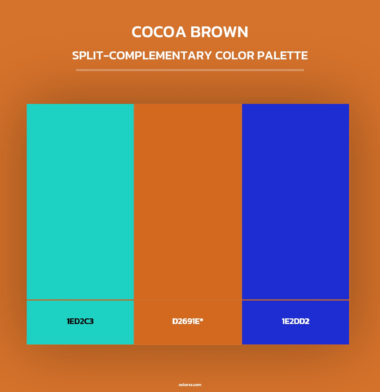 Cocoa Brown - Split-Complementary Color Palette