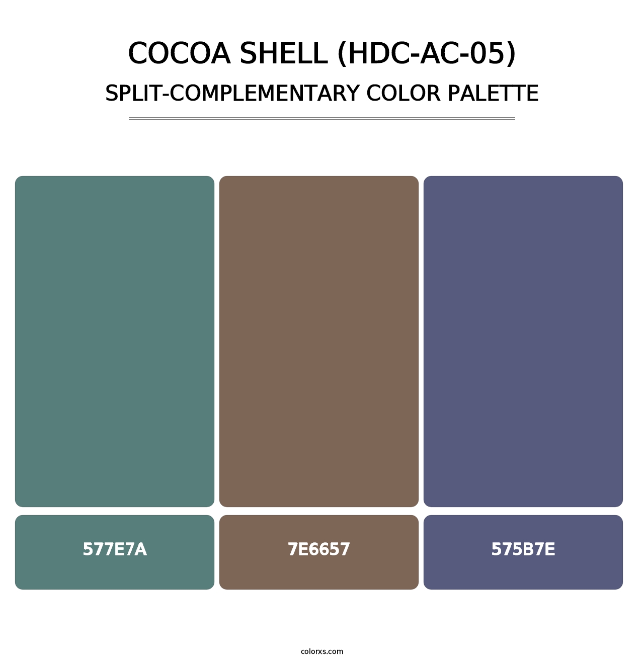 Cocoa Shell (HDC-AC-05) - Split-Complementary Color Palette