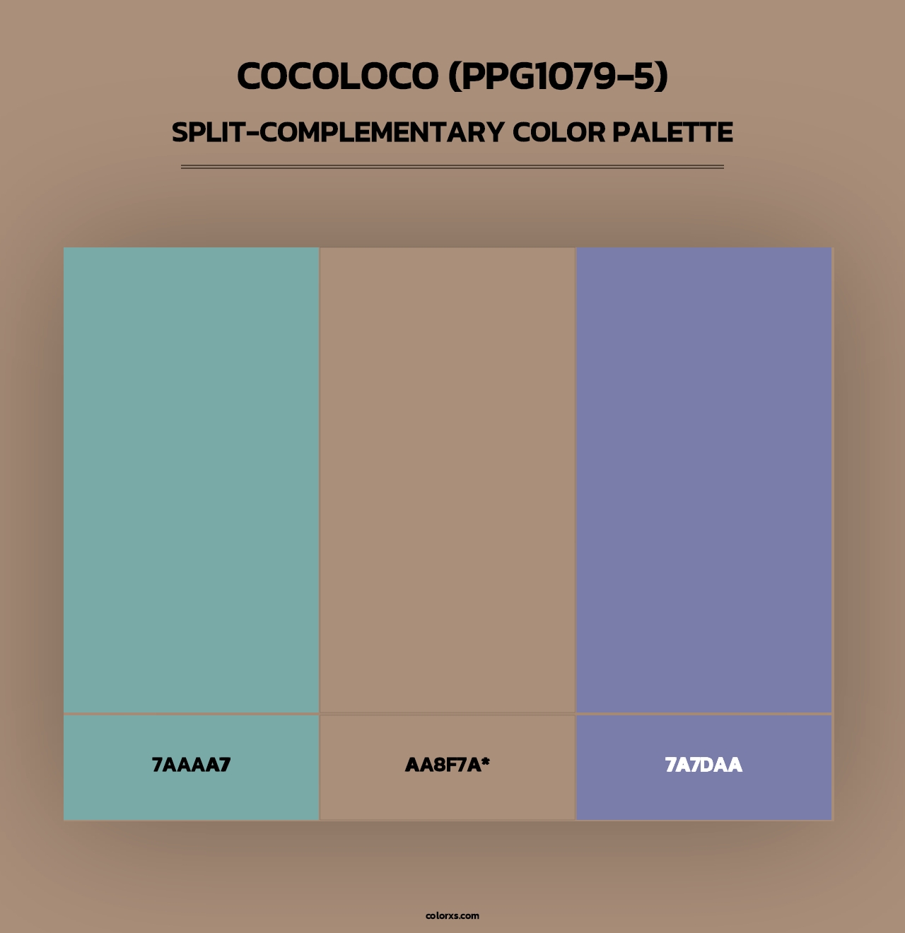 Cocoloco (PPG1079-5) - Split-Complementary Color Palette