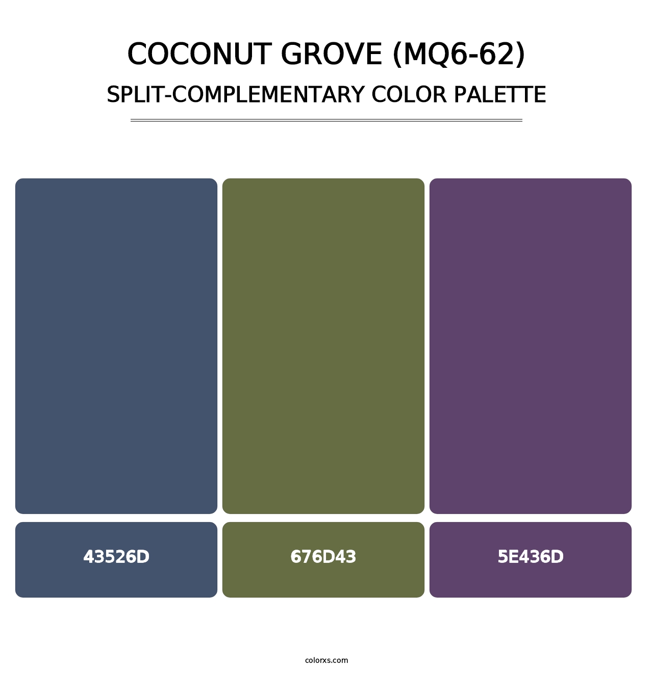 Coconut Grove (MQ6-62) - Split-Complementary Color Palette