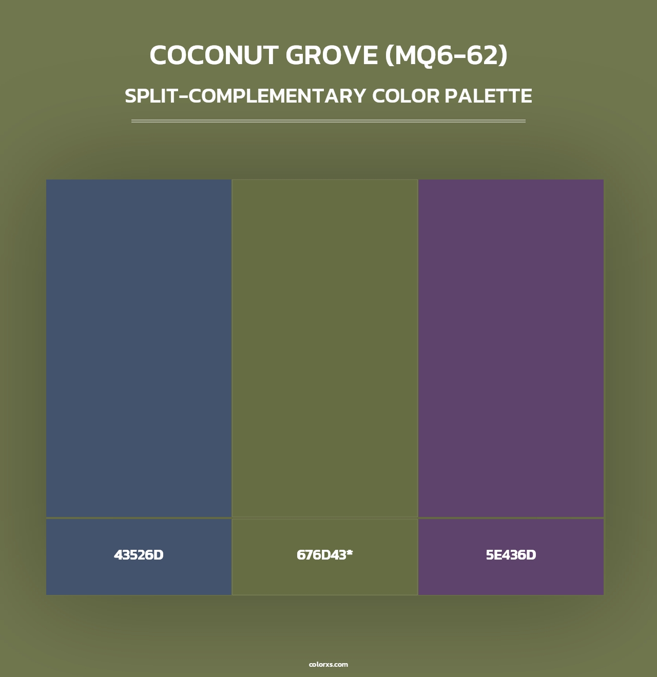 Coconut Grove (MQ6-62) - Split-Complementary Color Palette