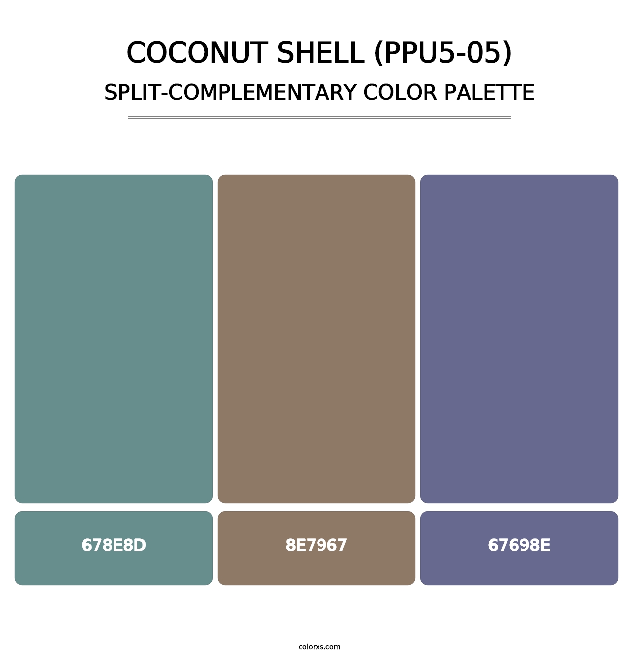 Coconut Shell (PPU5-05) - Split-Complementary Color Palette