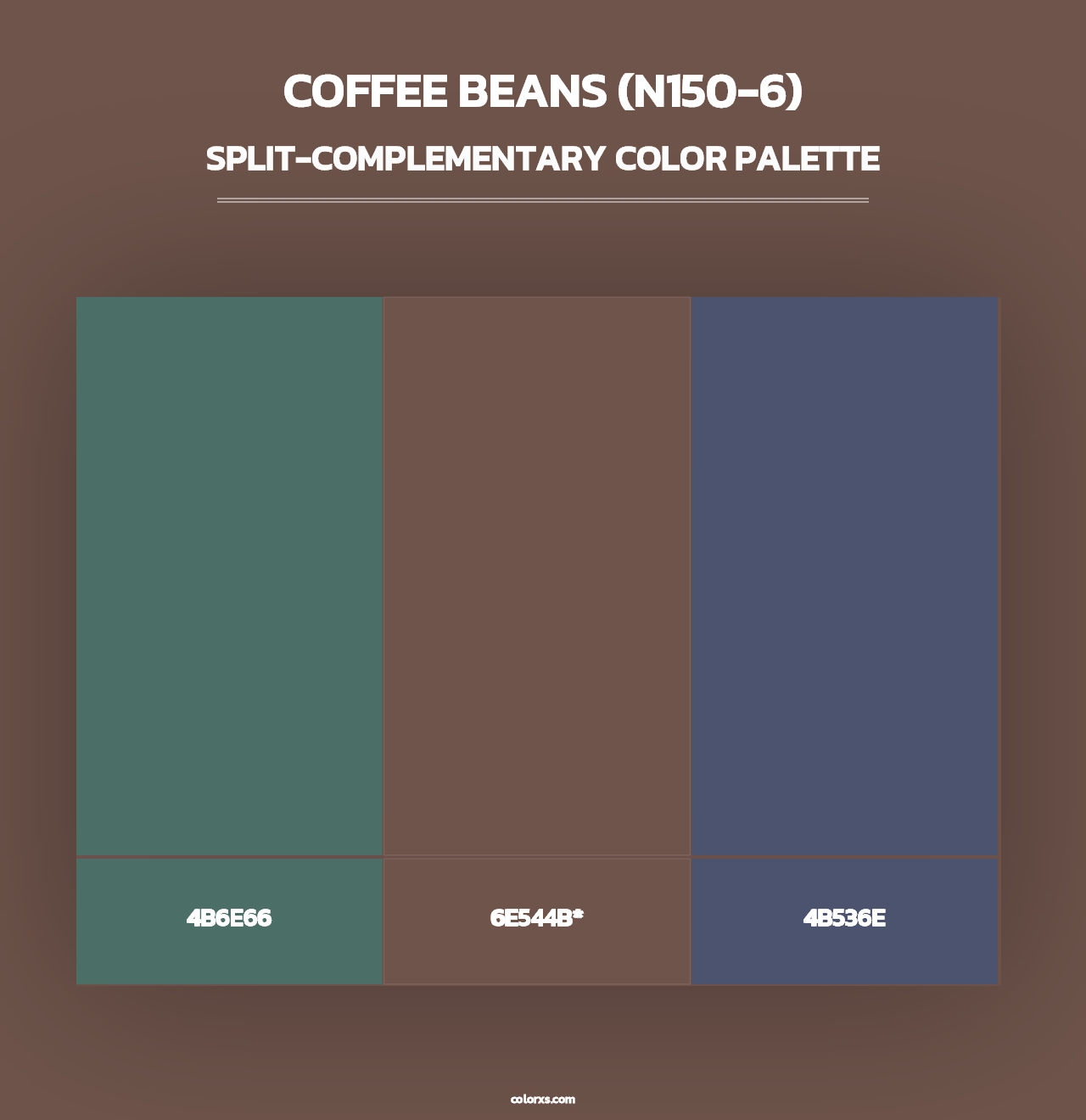 Coffee Beans (N150-6) - Split-Complementary Color Palette