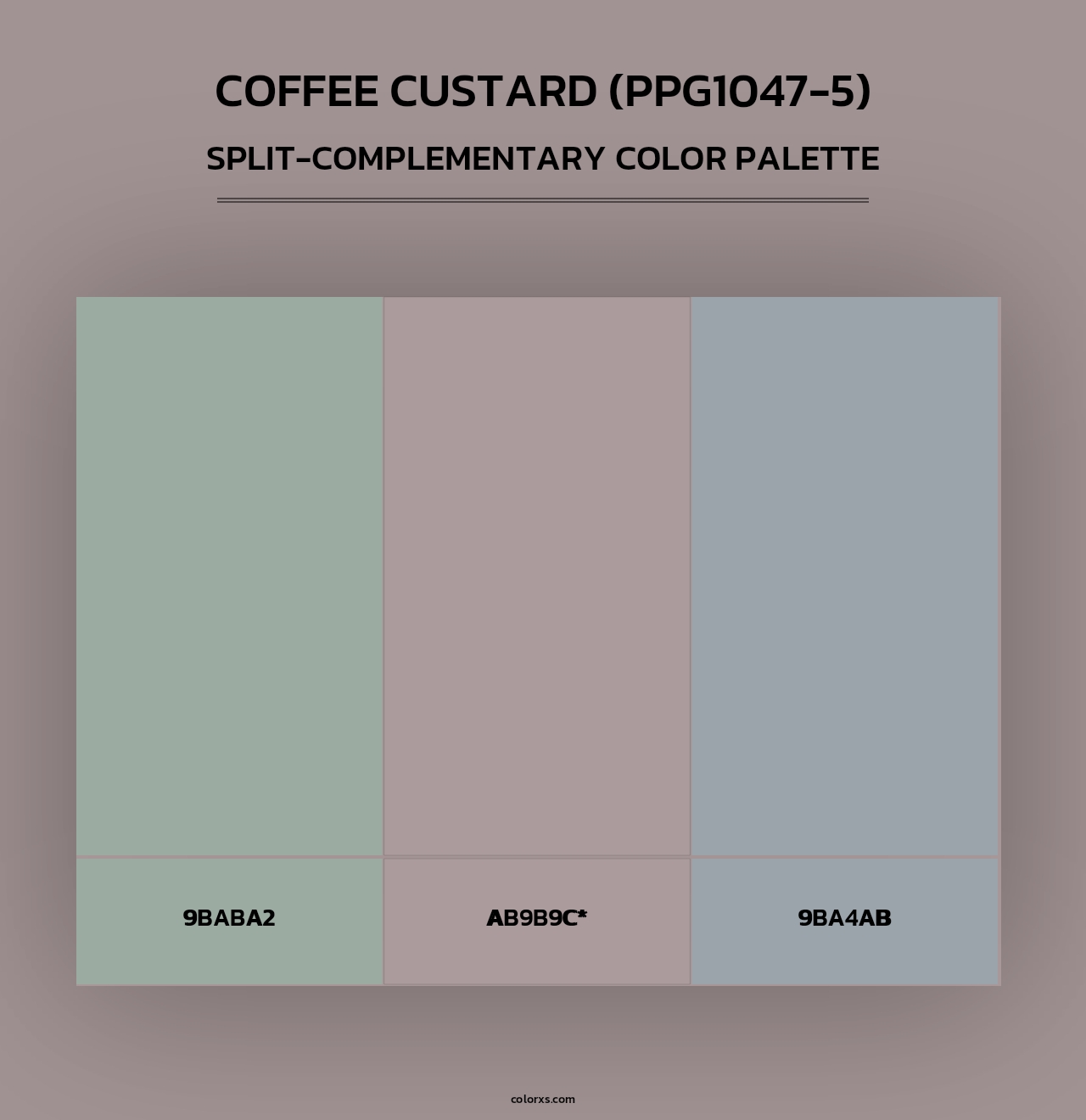 Coffee Custard (PPG1047-5) - Split-Complementary Color Palette