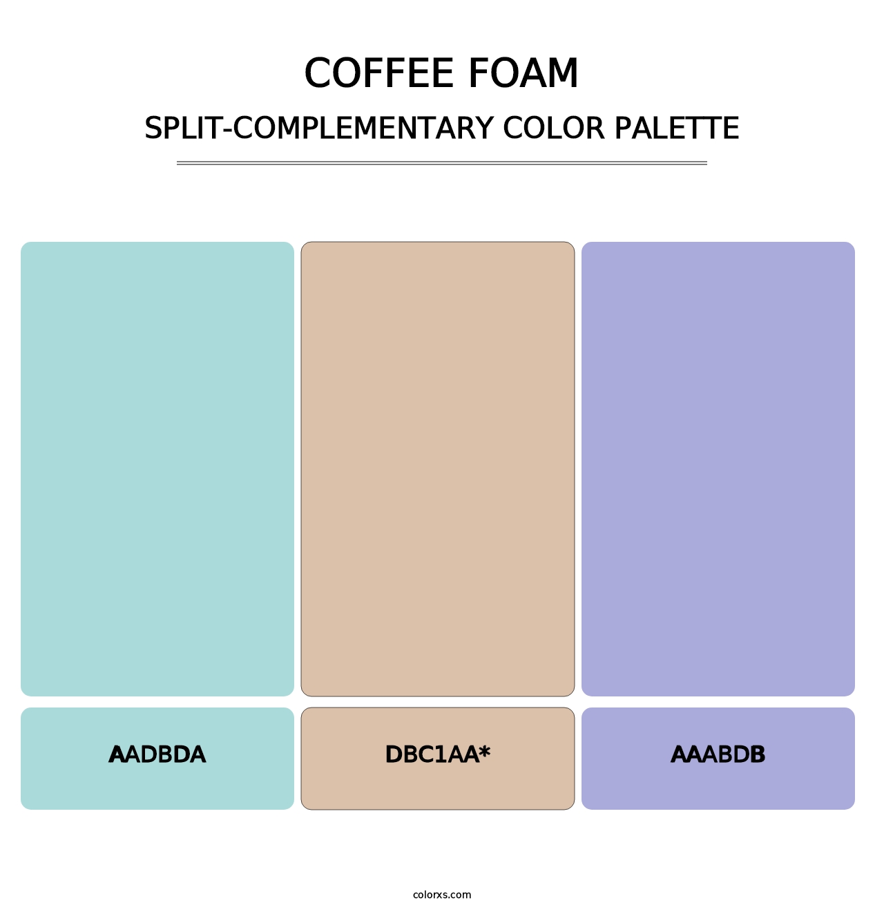 Coffee Foam - Split-Complementary Color Palette