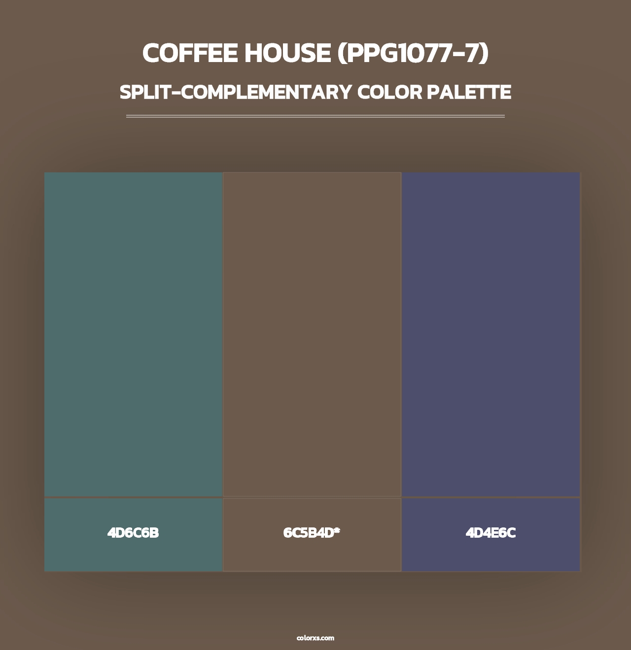 Coffee House (PPG1077-7) - Split-Complementary Color Palette