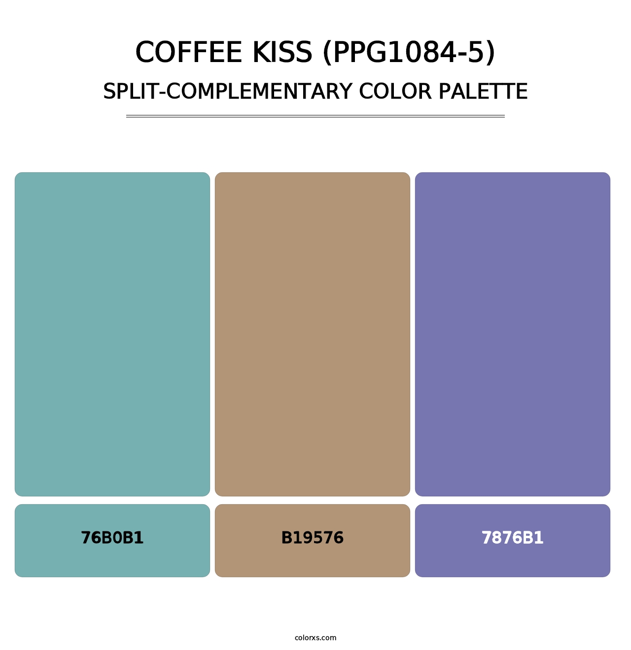 Coffee Kiss (PPG1084-5) - Split-Complementary Color Palette