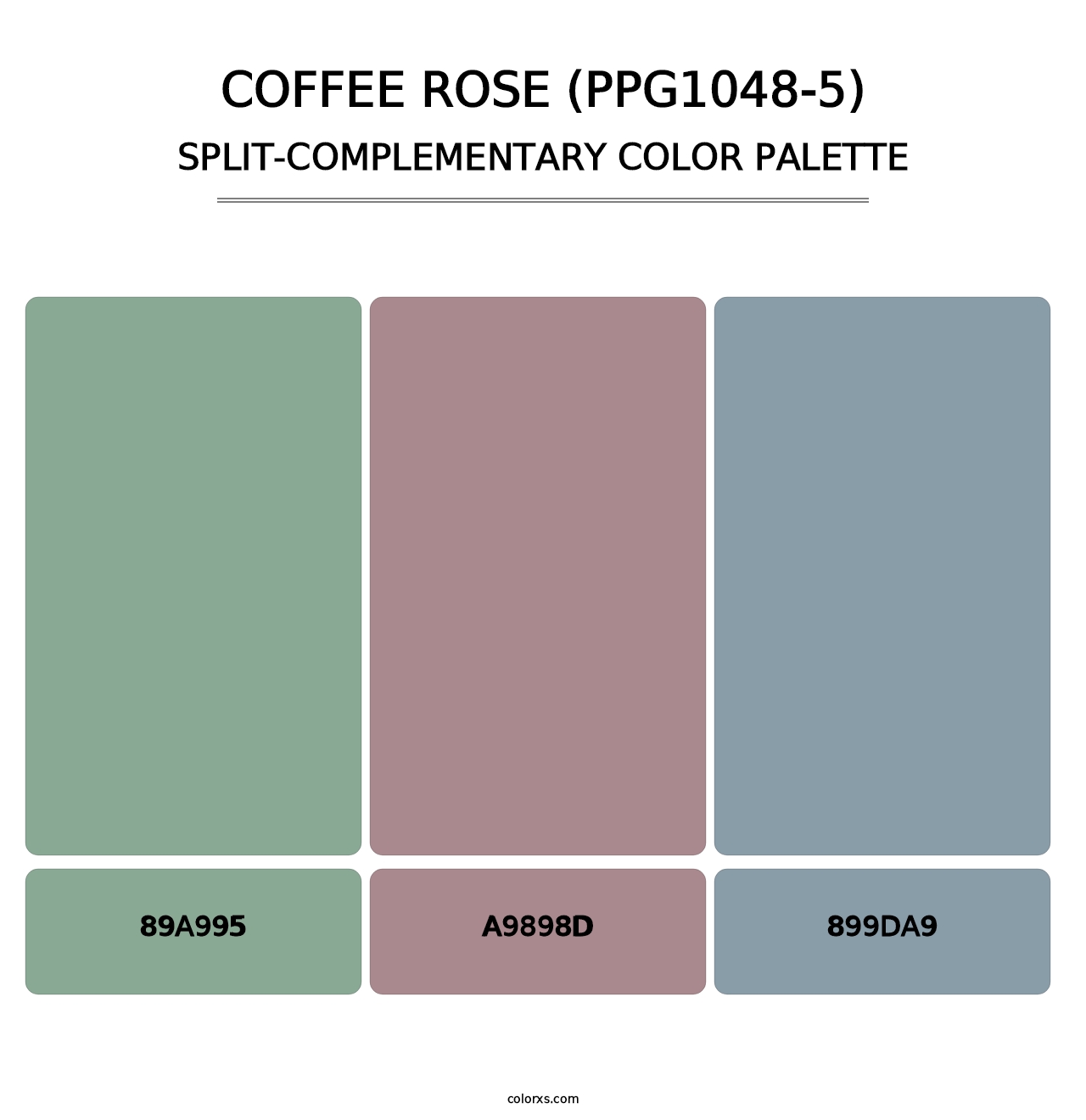Coffee Rose (PPG1048-5) - Split-Complementary Color Palette