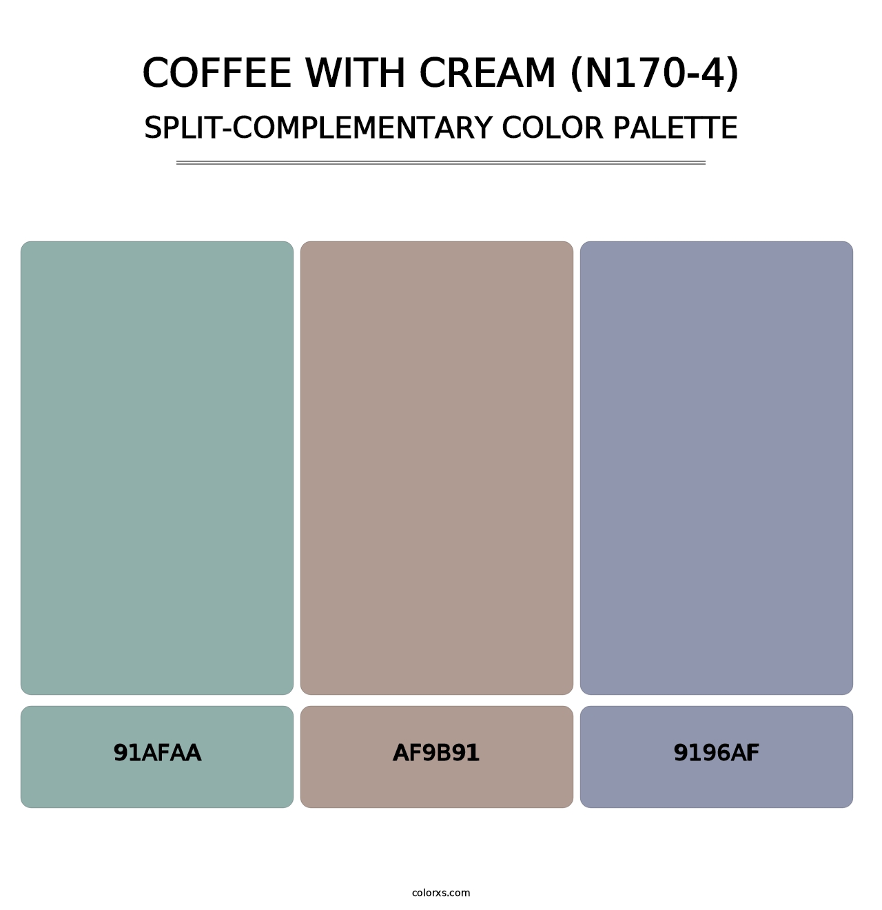 Coffee With Cream (N170-4) - Split-Complementary Color Palette