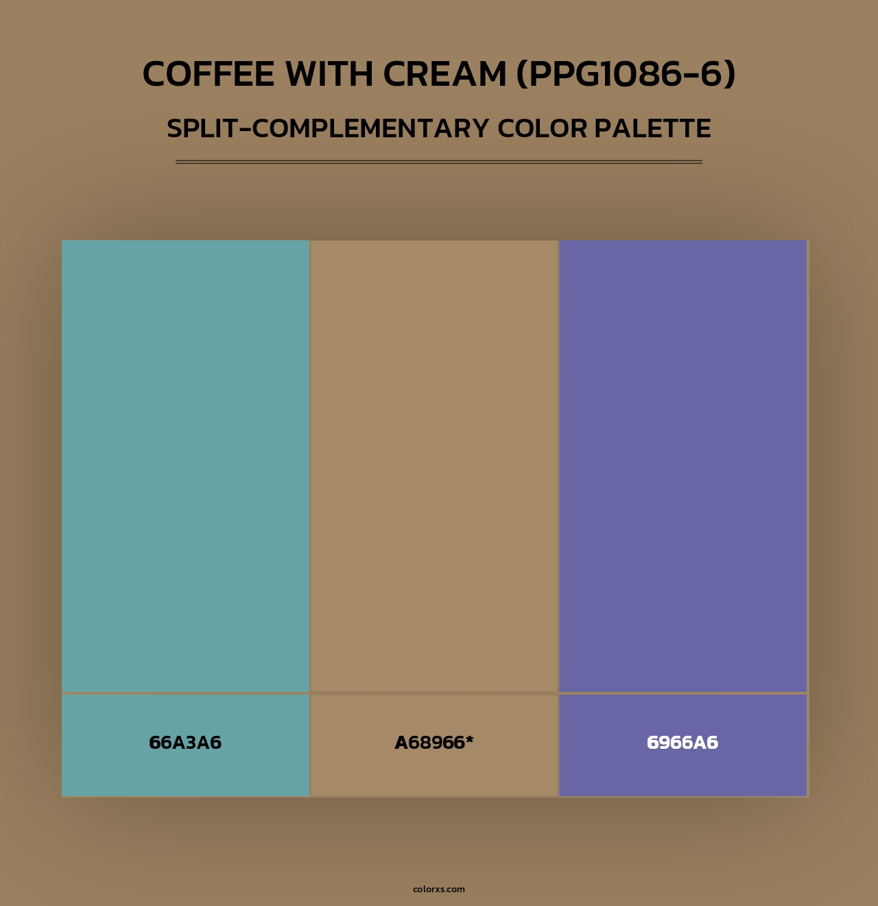 Coffee With Cream (PPG1086-6) - Split-Complementary Color Palette