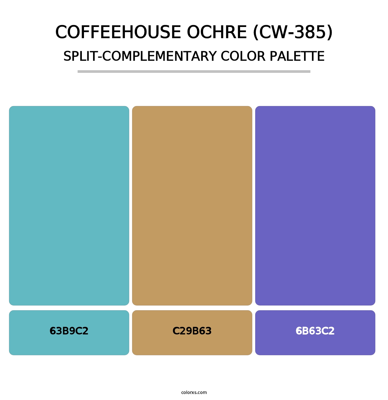 Coffeehouse Ochre (CW-385) - Split-Complementary Color Palette