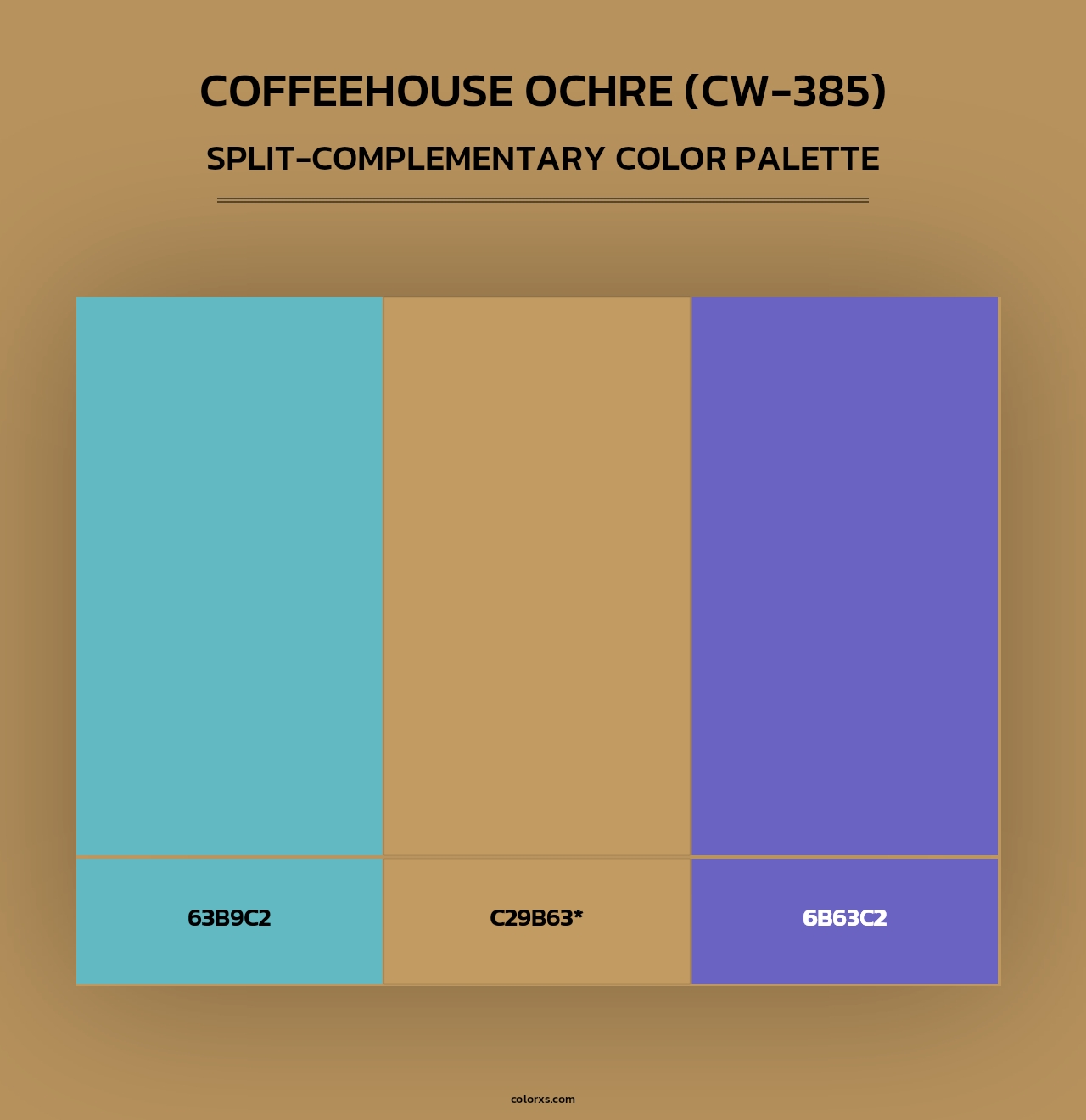 Coffeehouse Ochre (CW-385) - Split-Complementary Color Palette