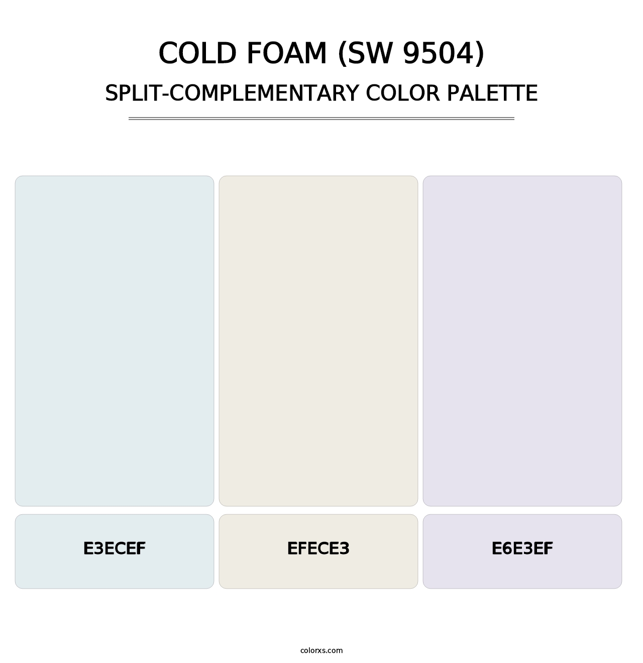 Cold Foam (SW 9504) - Split-Complementary Color Palette