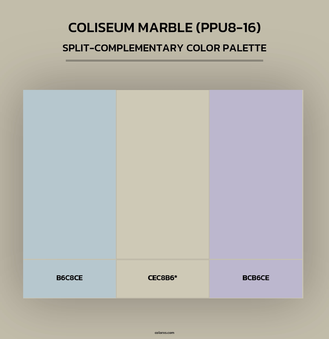 Coliseum Marble (PPU8-16) - Split-Complementary Color Palette