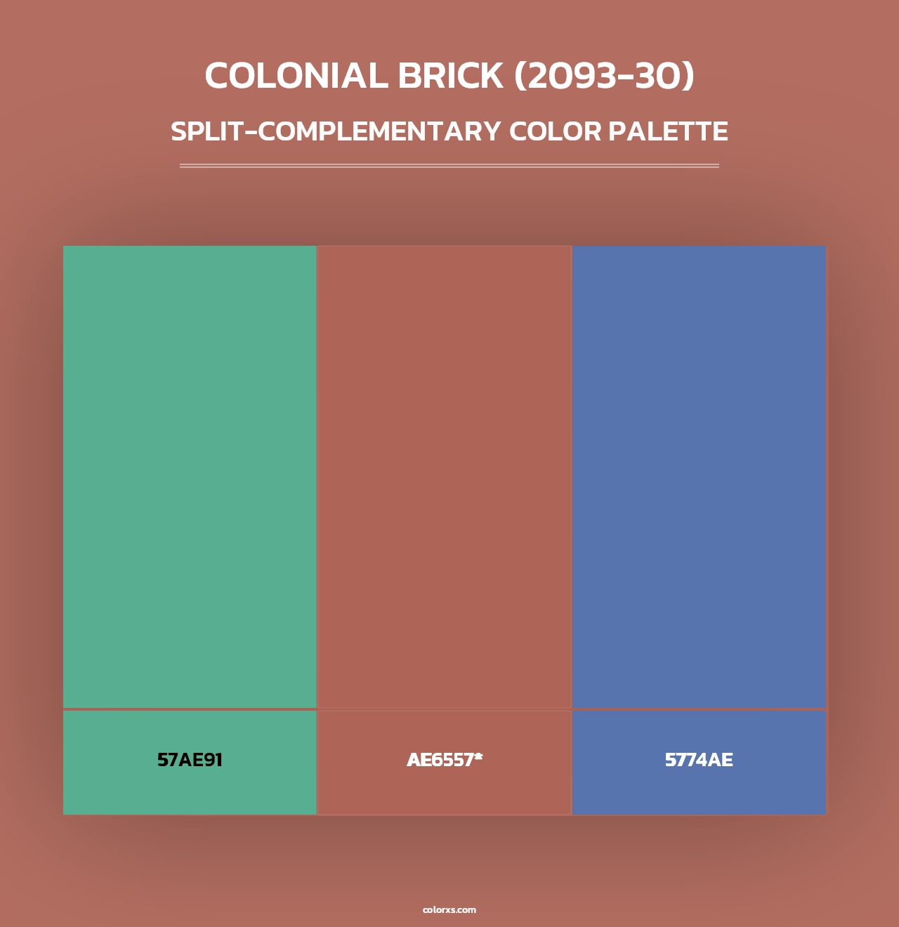 Colonial Brick (2093-30) - Split-Complementary Color Palette