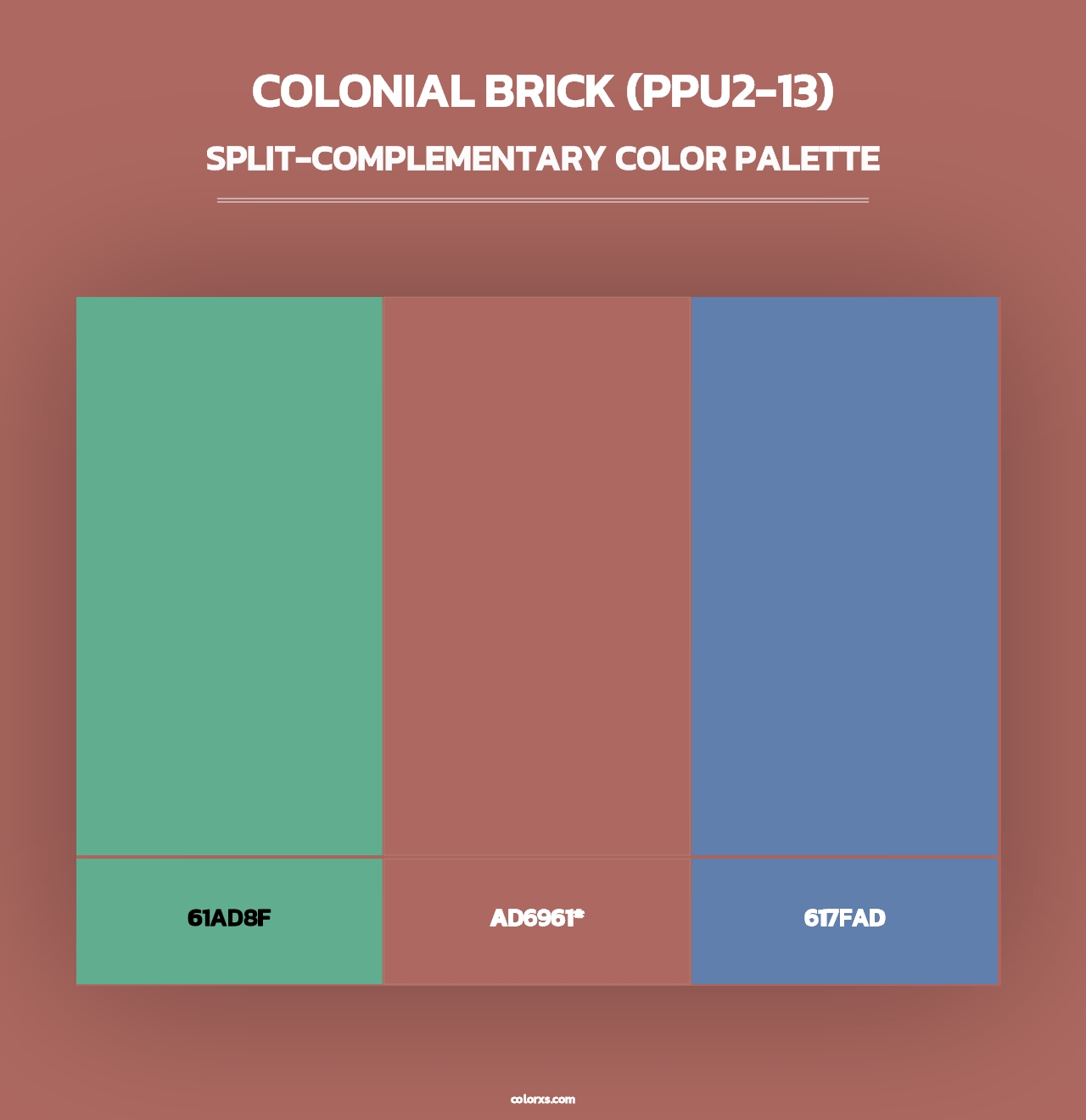 Colonial Brick (PPU2-13) - Split-Complementary Color Palette