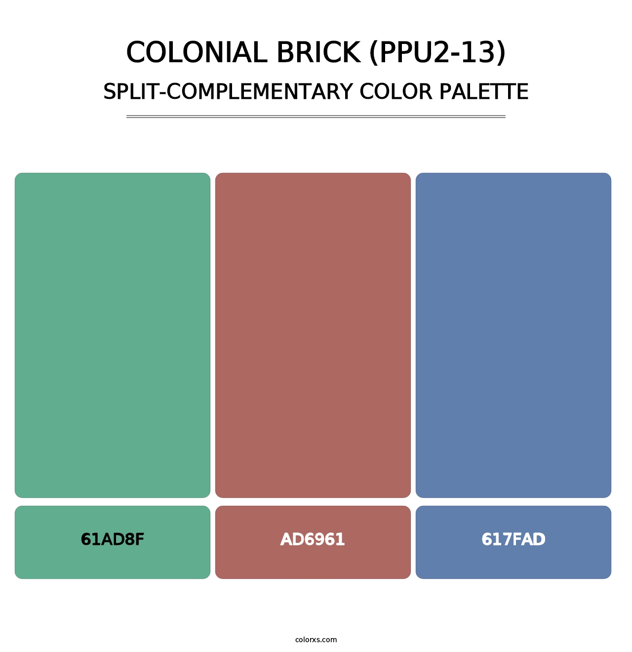 Colonial Brick (PPU2-13) - Split-Complementary Color Palette