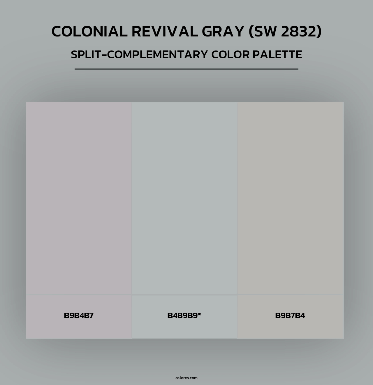 Colonial Revival Gray (SW 2832) - Split-Complementary Color Palette