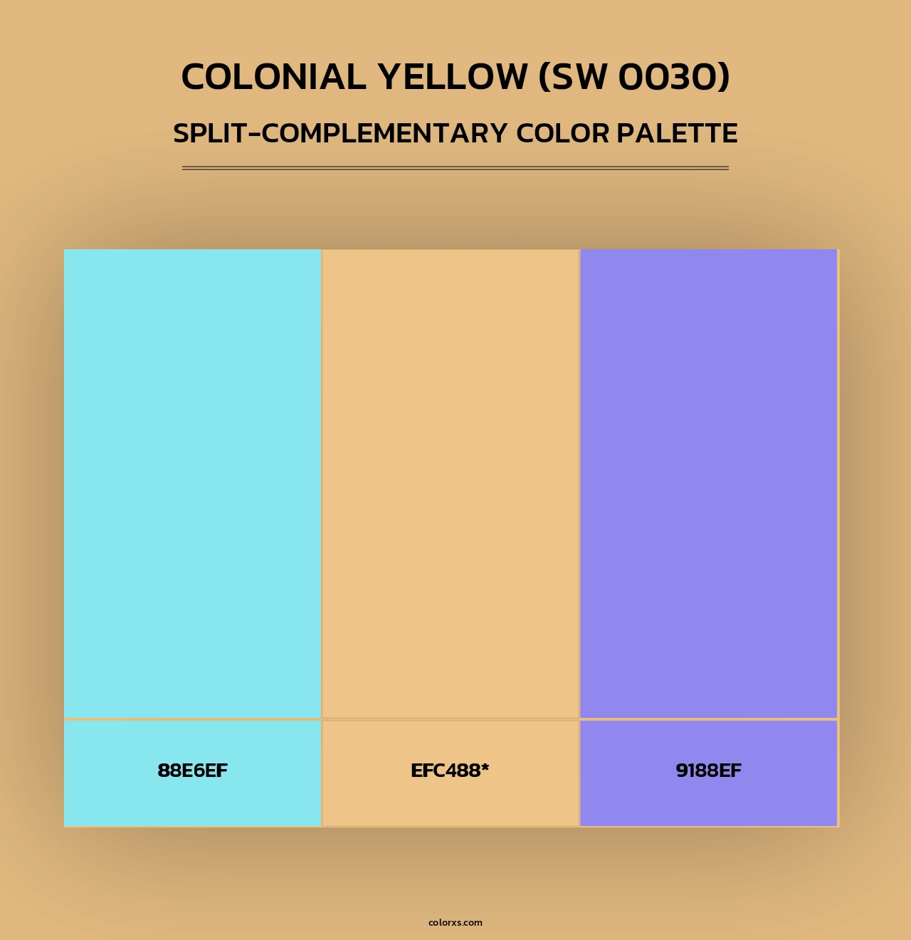 Colonial Yellow (SW 0030) - Split-Complementary Color Palette