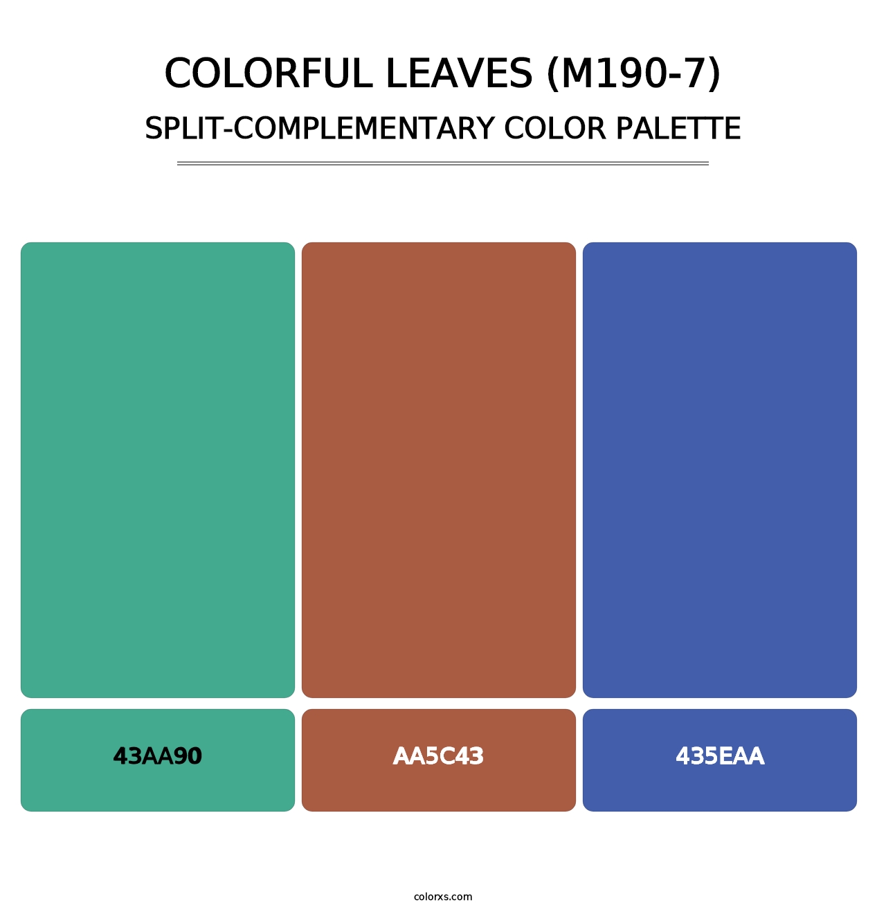 Colorful Leaves (M190-7) - Split-Complementary Color Palette