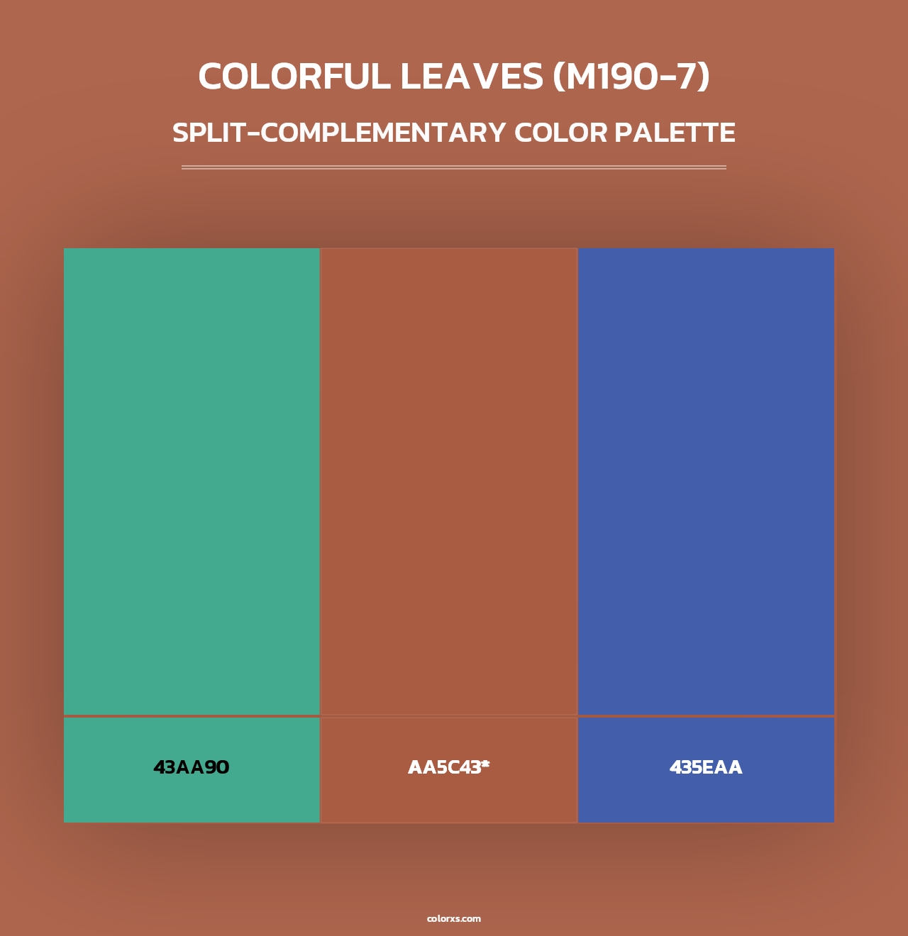 Colorful Leaves (M190-7) - Split-Complementary Color Palette