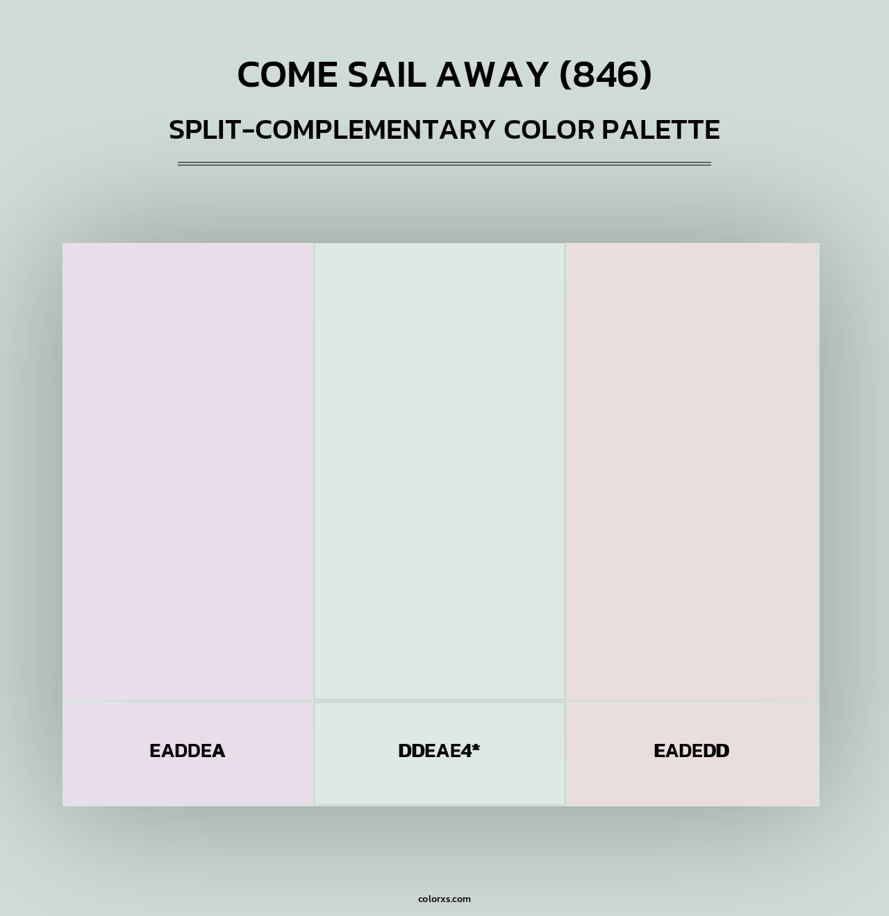 Come Sail Away (846) - Split-Complementary Color Palette